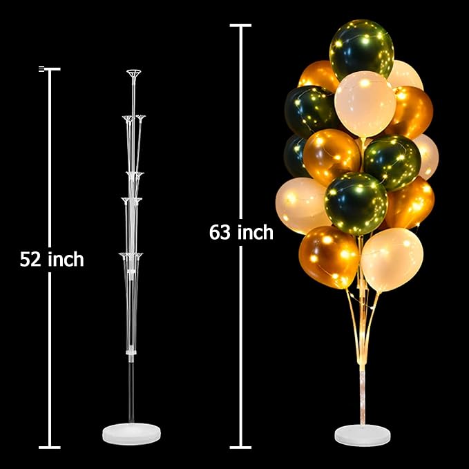 Cicicooie 2 Set Green and White Centerpieces Balloon Holder Decoration Balloon - Image 3