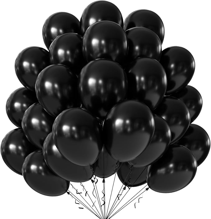 12 Inch Black Balloons, Baby Shower, Graduate Party Decorations by KALOR