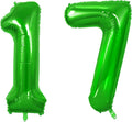 Number 17 Balloons for 17th Birthday Party Decorations, 0-100 Large No.17 by Joycard