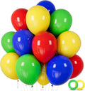 Red Blue Green Yellow Balloons 100 Pack 12 Inch Matte Blue Yellow Red Green by ASIYUHY
