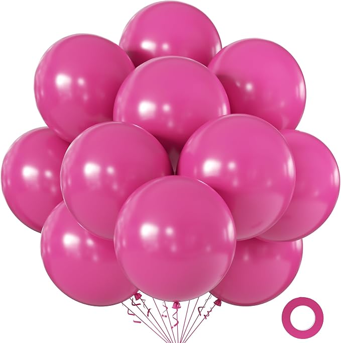18 Inch Hot Pink Balloons, Baby Shower, Birthday Party and Event Decoration by KALOR