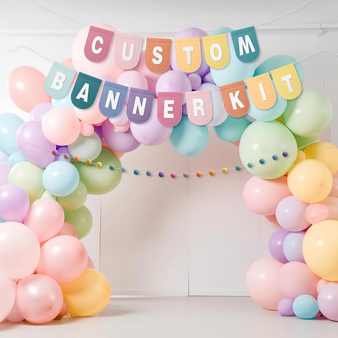 Hahafelt 125 Pcs Make Your Own Banner Kit Personalized Handmade Name Scallop - Image 4