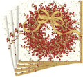 Caspari Entertaining Pepper Berry Cocktail Napkins, Red, 20-Pack