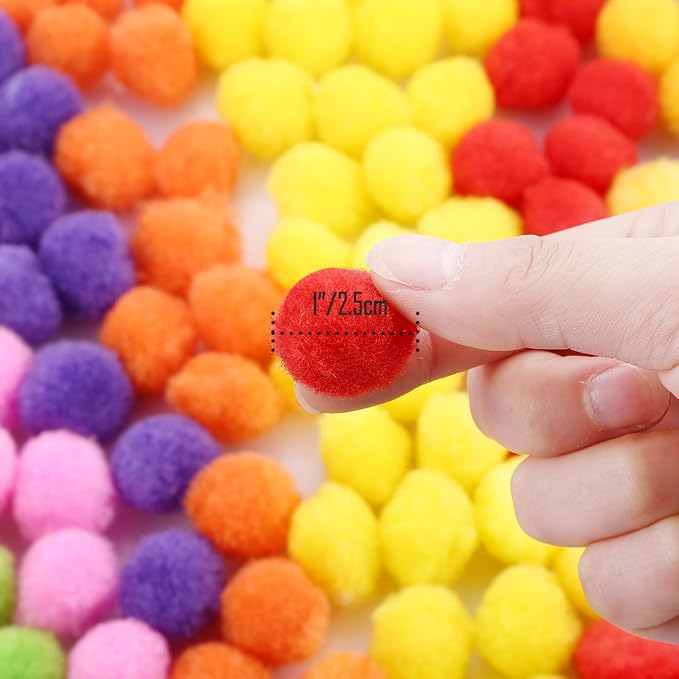 Caydo - 300PCS 1 Inch Assorted Pom Poms - Image 4