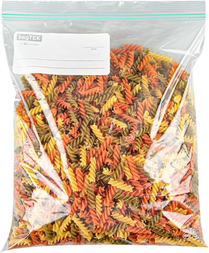 Restaurantware Bag Tek 2 Gallon Storage Zip Bags 25 Disposable Zipper Pouch Bags - Image 8