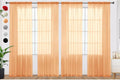 SpaceDresser Beige Sheer Curtains 4 Panels Rod Pocket Semi-Sheer Curtain 54 by SpaceDresser