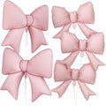 Pink Bow Foil Balloons 38in 21in Different Sizes Pink Bow Theme Coquette Party by Togvu