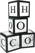4 Pcs Hoco Boxes with Letters 11.8 x 11.8 x 11.8 Inch Clear Homecoming Balloon by Trandraft