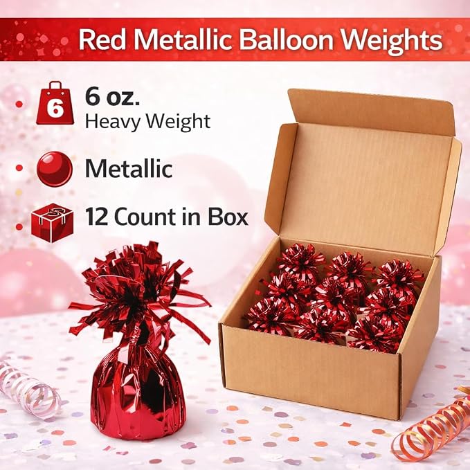 Metallic Plastic Wrapped Balloon Weights - Image 3