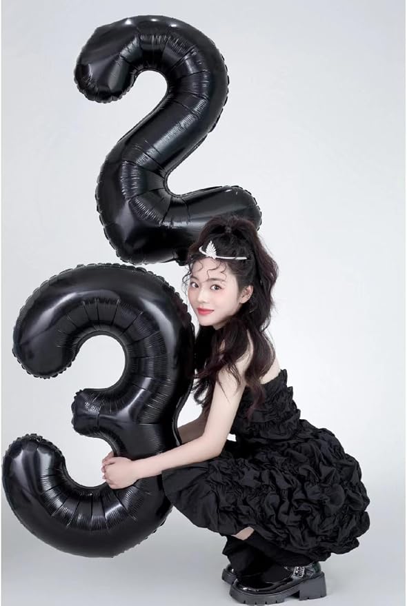 Number Balloons Black 3 Balloon 40 inch - Image 3