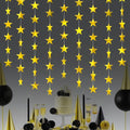 Gold Shining Star Hanging Garland Gold Hanging Sparkling Star Streamer Glitter by Eeatour