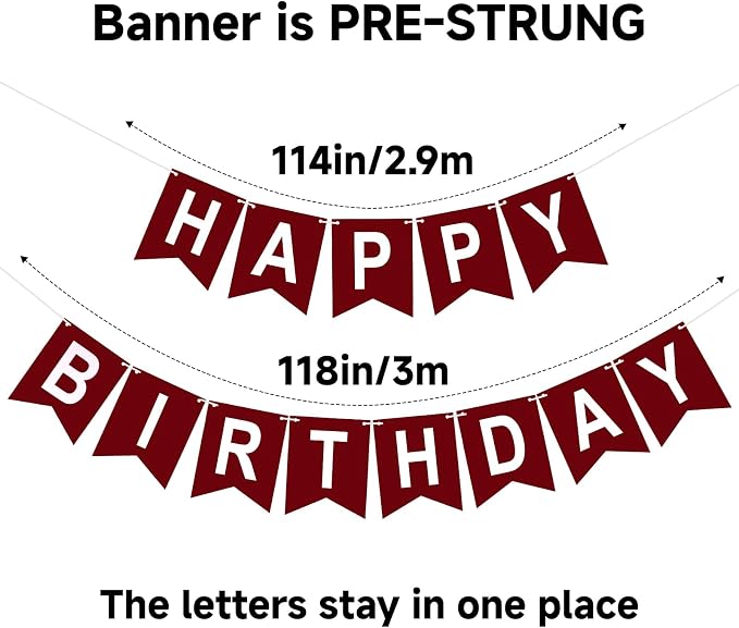 Happy Birthday Banner Birthday Party Banner NO DIY Happy Birthday Sign | - Image 3