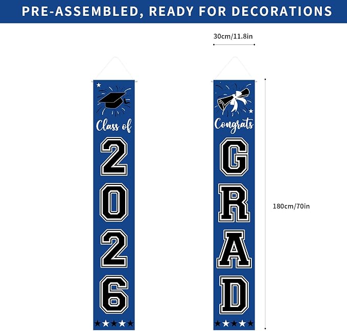 Graduation Decorations Class of 2026 Hanging Grad Banner, Graduation - Image 2