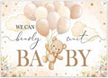 Mocsicka We Can Bearly Wait Backdrop Bear Baby Shower Banner Girl Bear Baby by Mocsicka