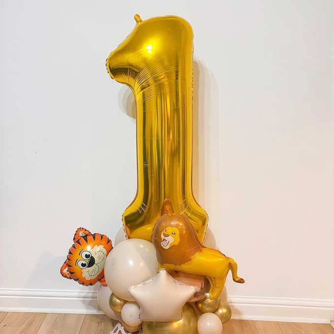 Gold 2 Balloon Number, 40 Inch Number 2 Balloon Large Gold 2 Foil Mylar Helium - Image 2