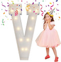 4FT Marquee Light Up Letters, Large Marquee Letters, Mosaic Balloon Frame Big by MerryMosaics