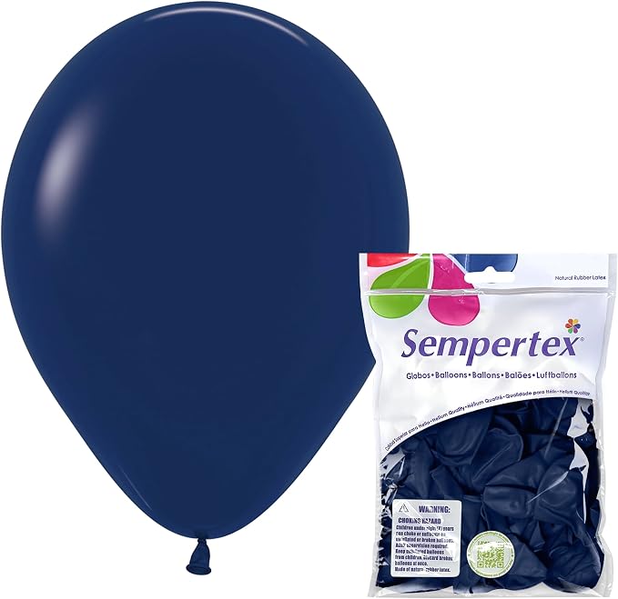 Sempertex Fashion Navy Balloons, 11 Inch, vibrant color, by Sempertex