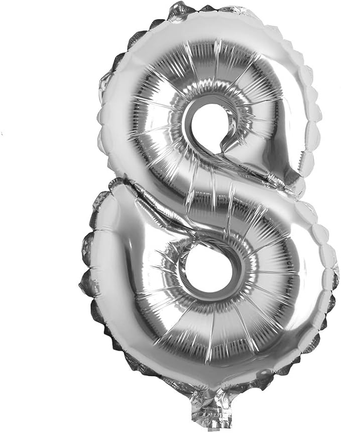 16" inch Single Silver Alphabet Letter number Balloons Aluminum Hanging Foil by REIANS