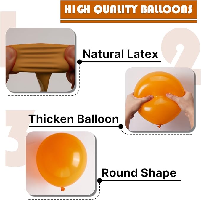 PartyWoo Burnt Orange Balloons 101pcs Terracotta Fall Color 12 Inch | Balloons - Image 8