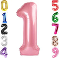 40 Inch Pastel Pink Number 1 Balloon, 1st Birthday Party Decorations | 40 Inch by Hadoife