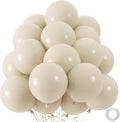 50pcs Sand White Balloons, 12inch White Sand Party Latex Balloon | Helium Ivory by ZizasAry