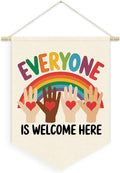 Classroom Door Wall Decorations, Inspirational Diversity Linen Canvas Banner by Unknown