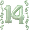 40 Inch Number 14 Balloon for 14th Birthday Decorations Olive Green | Reusable by TNCDJKPA