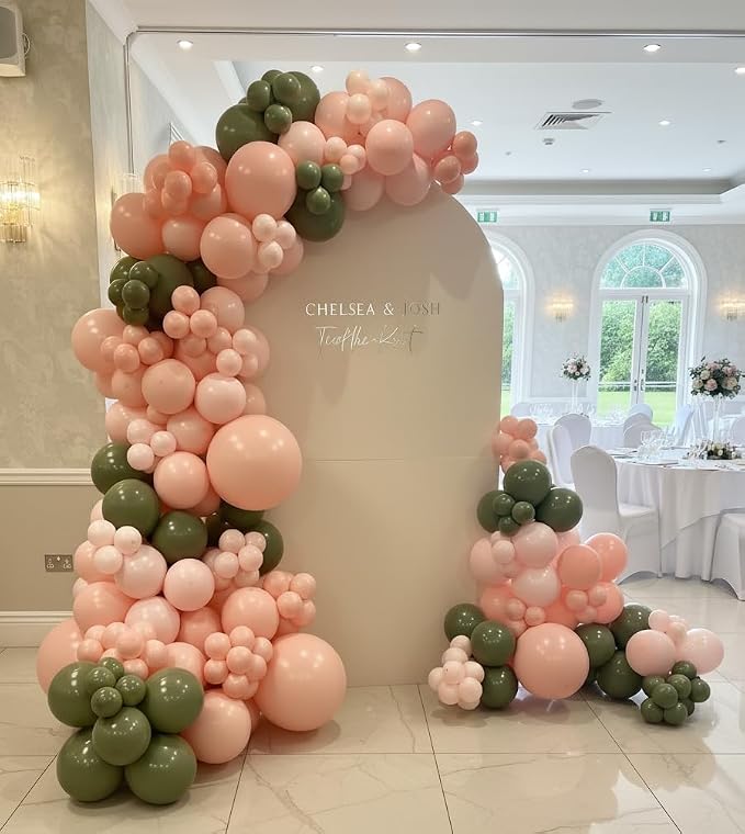 Pink and Green Balloons Garland Arch Kit 154Pcs - Image 8