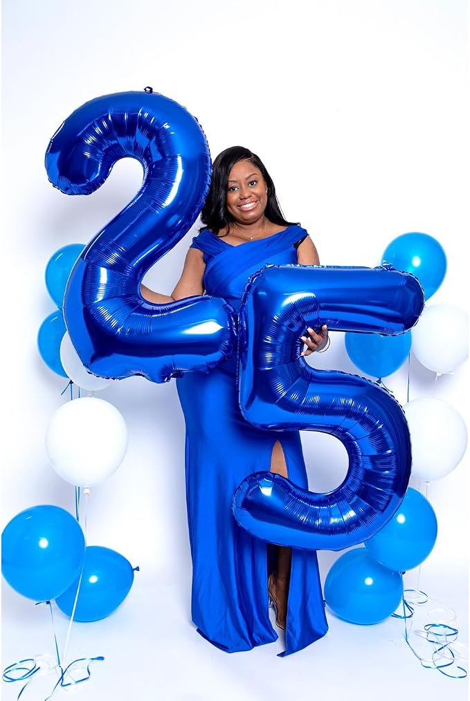 Navy Blue Number 25 Balloon 40 Inch - Image 2