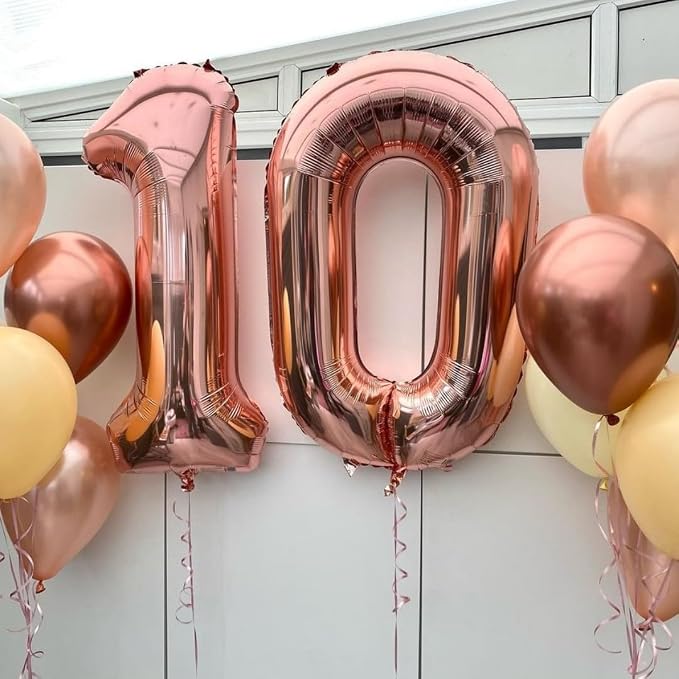 Rose Gold 5 Number Balloons, 40 Inch Big 5 Balloon Numbers Rose Gold 5 Foil - Image 5