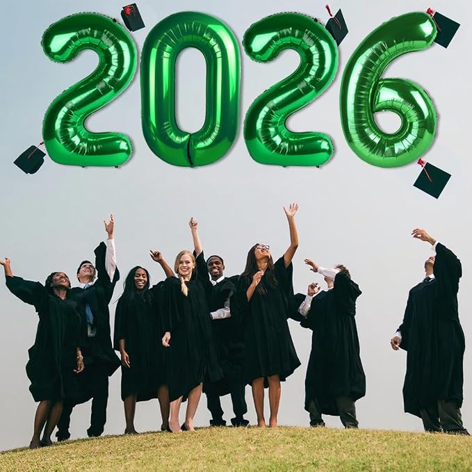 2026 Balloon Numbers Party Decorations, 40In Green Balloons | Eye-catching - Image 4