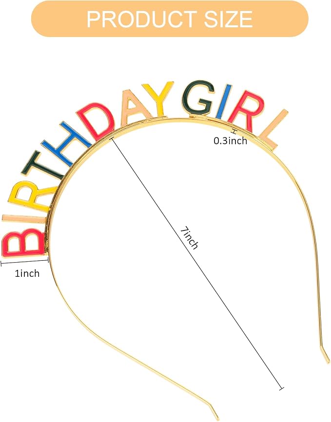 CIEHER Birthday Girl Headband Birthday Crown - Image 5