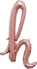 Rose Gold Script Shaped Foil Balloon by AmscanPartySupplies