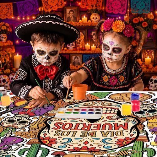 Dia De Los Muertos Crafts for Kids - Day of The Dead Giant Coloring Poster - Image 5