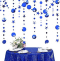 Dark Blue Party Decoration Dark Blue Star Circle Dot Hanging Garland Streamer by Eeatour