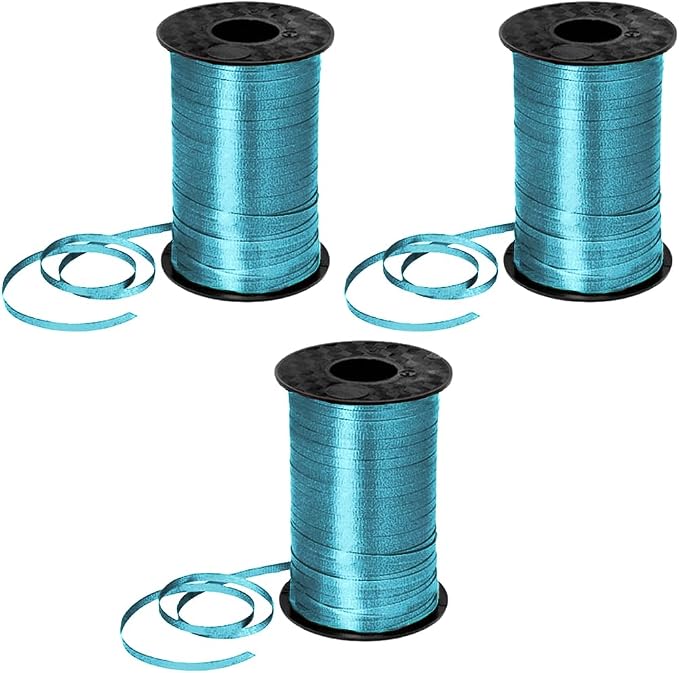 PMU 1500 Yards x 3/16in Turquoise Crimped Curling Ribbon String by PMU