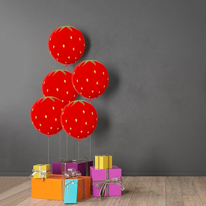 Strawberry Balloons Fruit Balloons Red Balloon Fruit Themed Balloon Party - Image 6