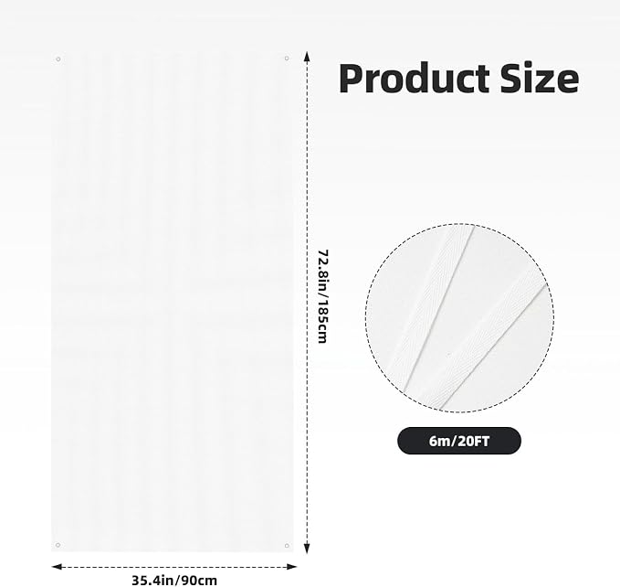 Custom Door Cover Banner, Plain White | Decoration Banner Background Sign - Image 2