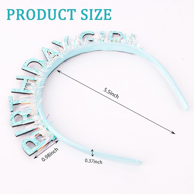 CIEHER Birthday Girl Headband Birthday Crown - Image 5