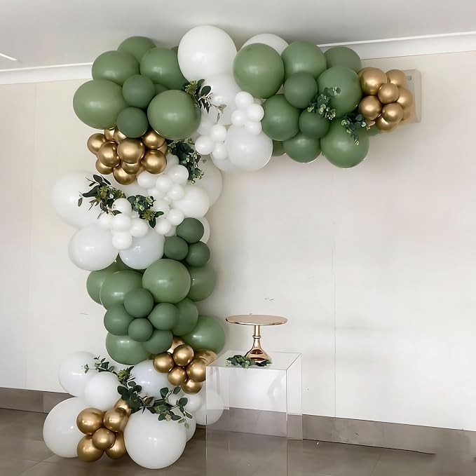Lukiituke Sage Green Balloons, Bridal Decorations - Image 8