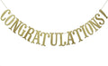 Congratulations Banner, Graduation Party Decor | Gold Glitter Congrats Sign by Firefairy