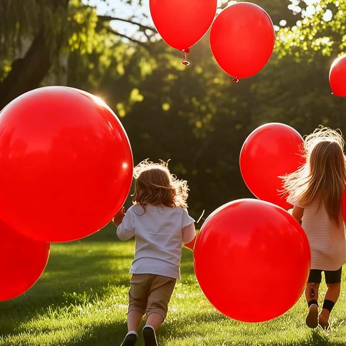 50 Pack Red Balloons 24 Inch Red Latex Party Balloon - Image 6