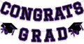 Congrats Grad Banner Graduation Party Banner Decoration Hanging Garland High by Unknown
