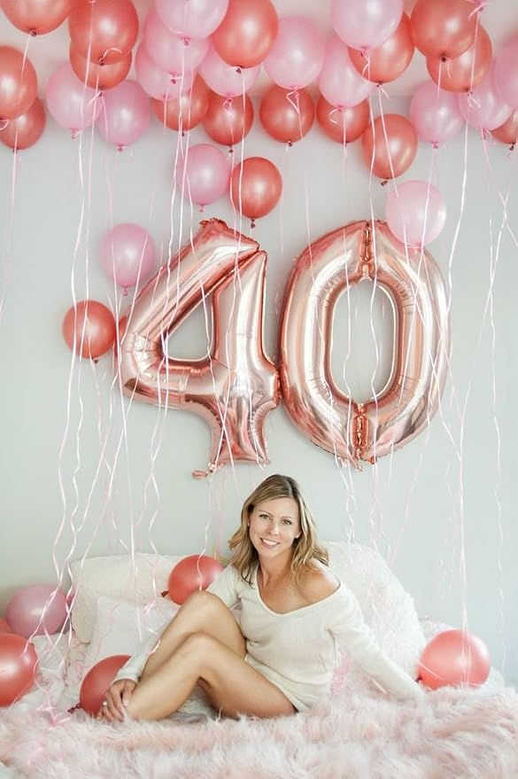 Number Balloons 40 Inch Rose Gold 3 Balloon - Image 3