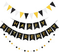 Happy Retirement Banner Assembled GAGAKU Black and Gold Retirement Party by GAGAKU