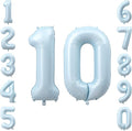 Baby Blue Number 10 Balloon 40 Inch, Sky Pastel Foil Set Party Supplies | Chic by Unknown