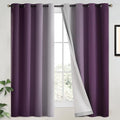 Yakamok 100% Blackout Curtains Ombre Purple Curtains by Yakamok