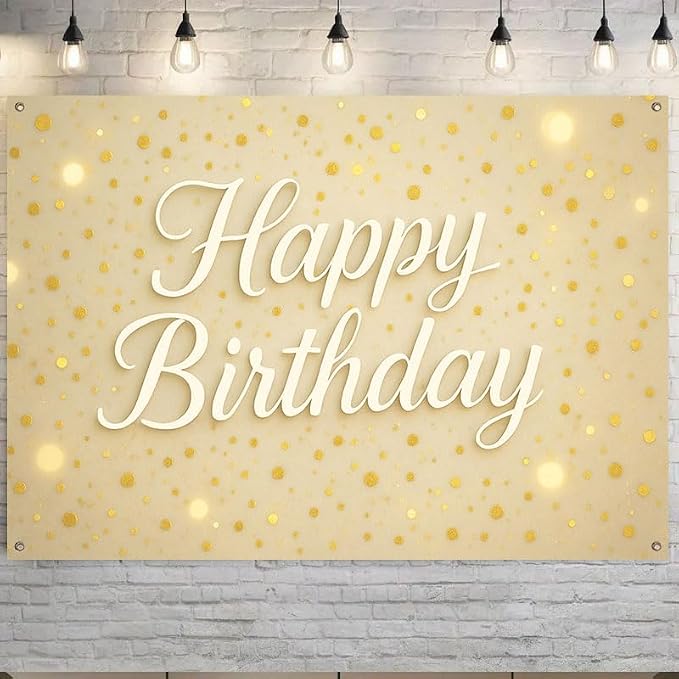 Large Happy Birthday Banner 71x43 Inch, Big Hanging Porch Sign - Image 5