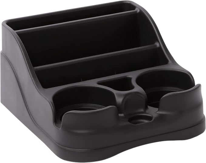 Small Center Console for Cars, Vehicle Organizer, Cup Holders, Recycled Plastic by Moblorg