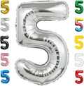 Silver Number Balloon 5 Mylar Foil Balloons 40 inch by Unknown